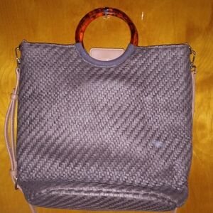 Banana Republic Brown Basket Weaved Crossbody Purse Bag